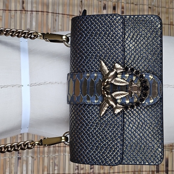 Pinko Bronze Python Mini Love Bag